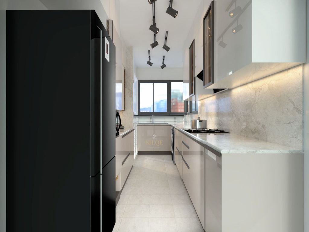 Clean Beige Kitchen — Grey Stone