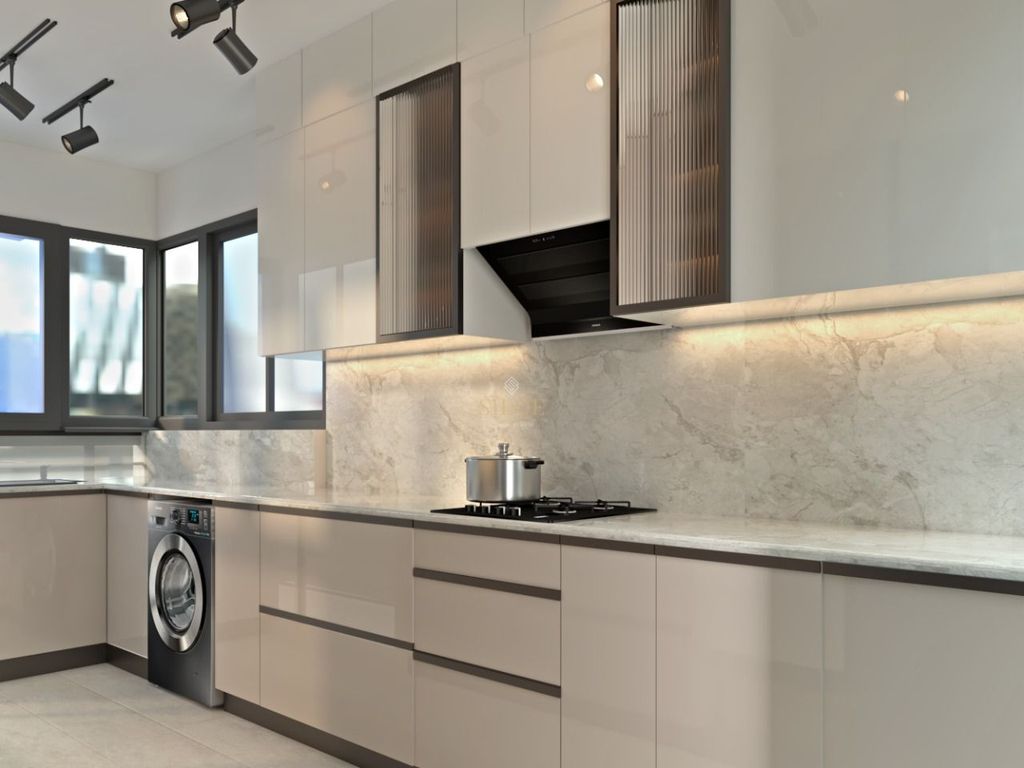 Clean Beige Kitchen — Grey Stone